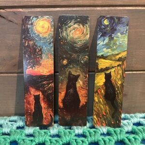 3/$10 Black Cat Bookmark Set